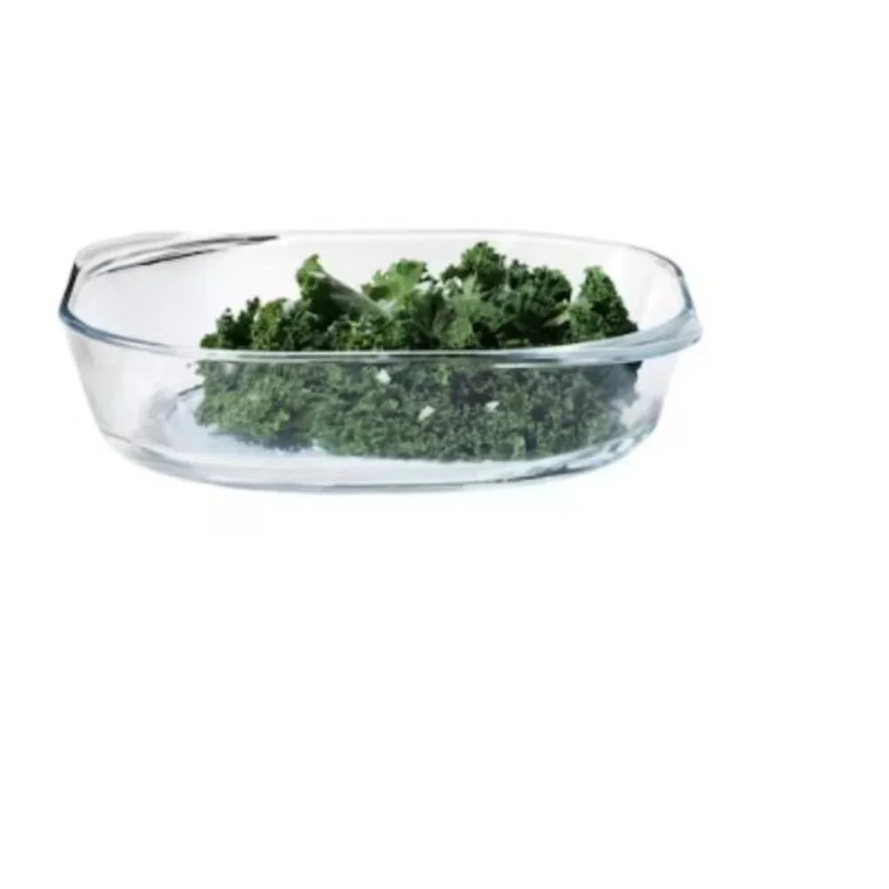 FÖLJSAM Oven dish, clear glass 9 ¾x9 ¾ 